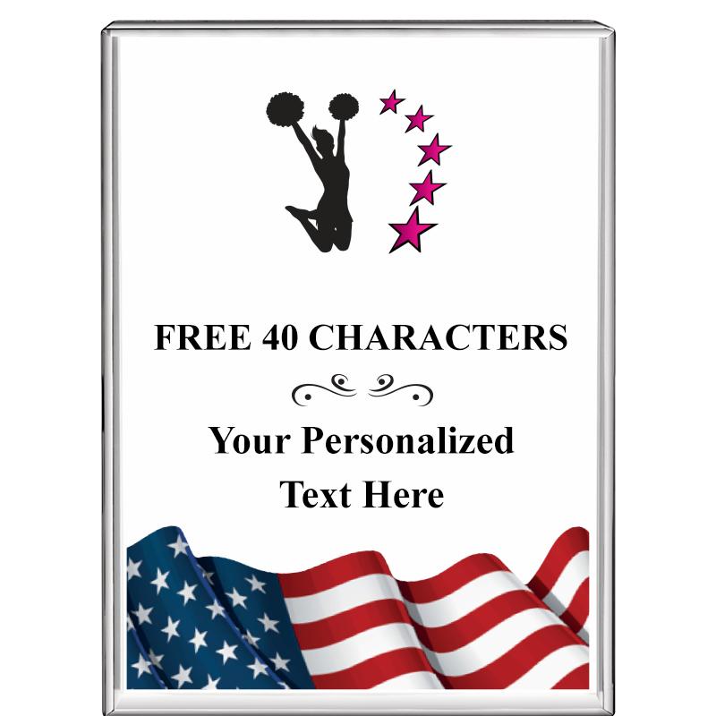 3"x4"FLAG VRTCL DISPLAY CRYSTL