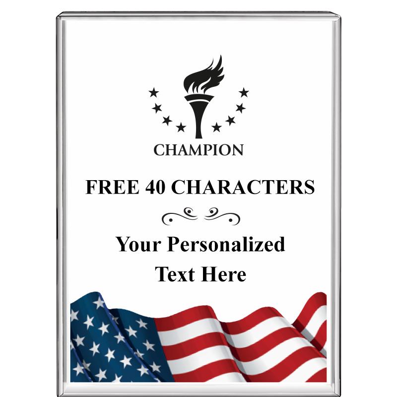 3"x4"FLAG VRTCL DISPLAY CRYSTL