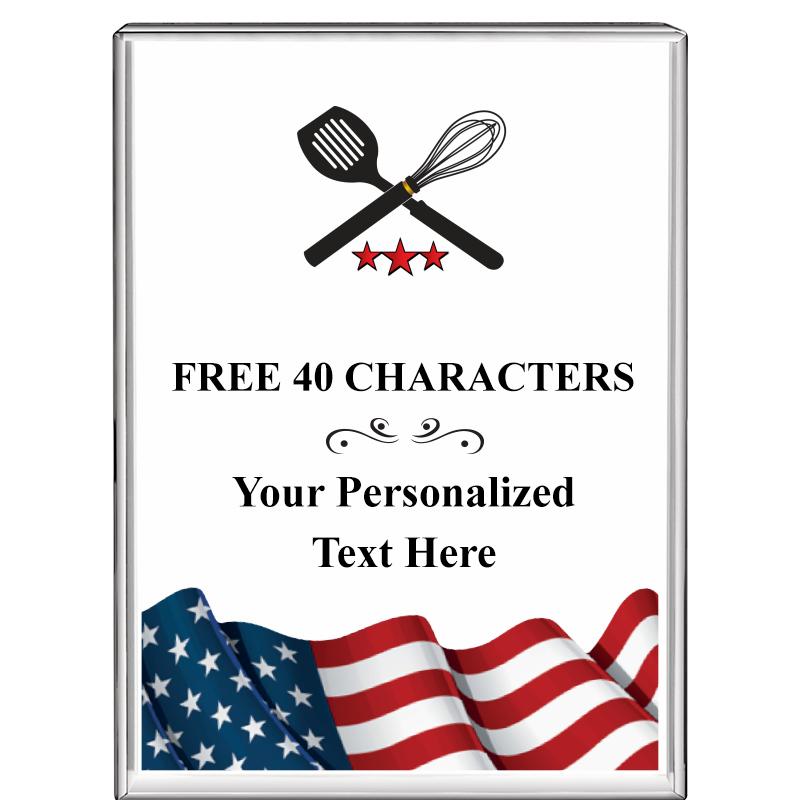 3"x4"FLAG VRTCL DISPLAY CRYSTL