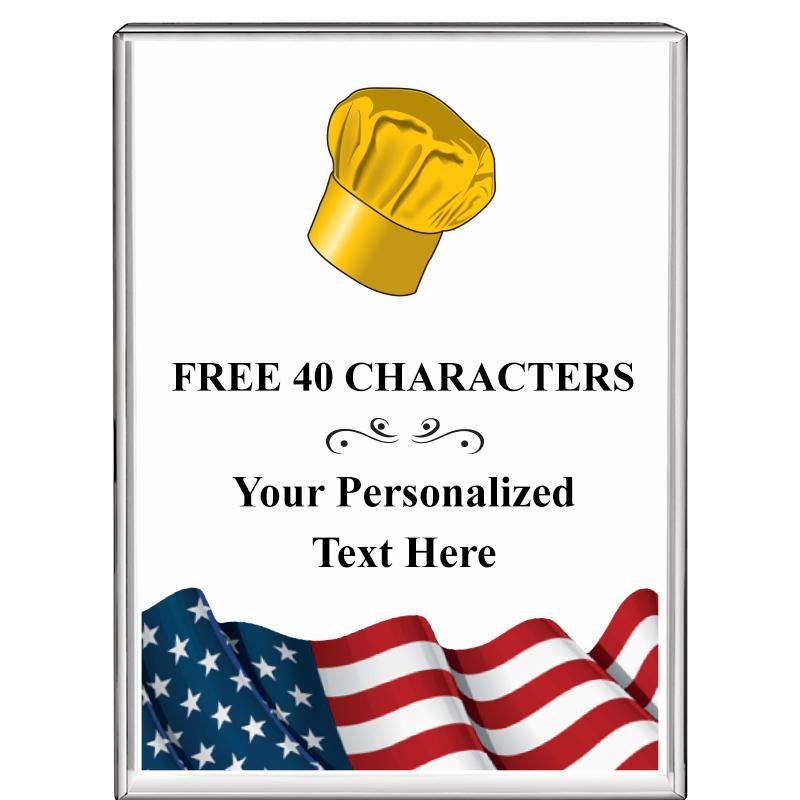 3"x4"FLAG VRTCL DISPLAY CRYSTL