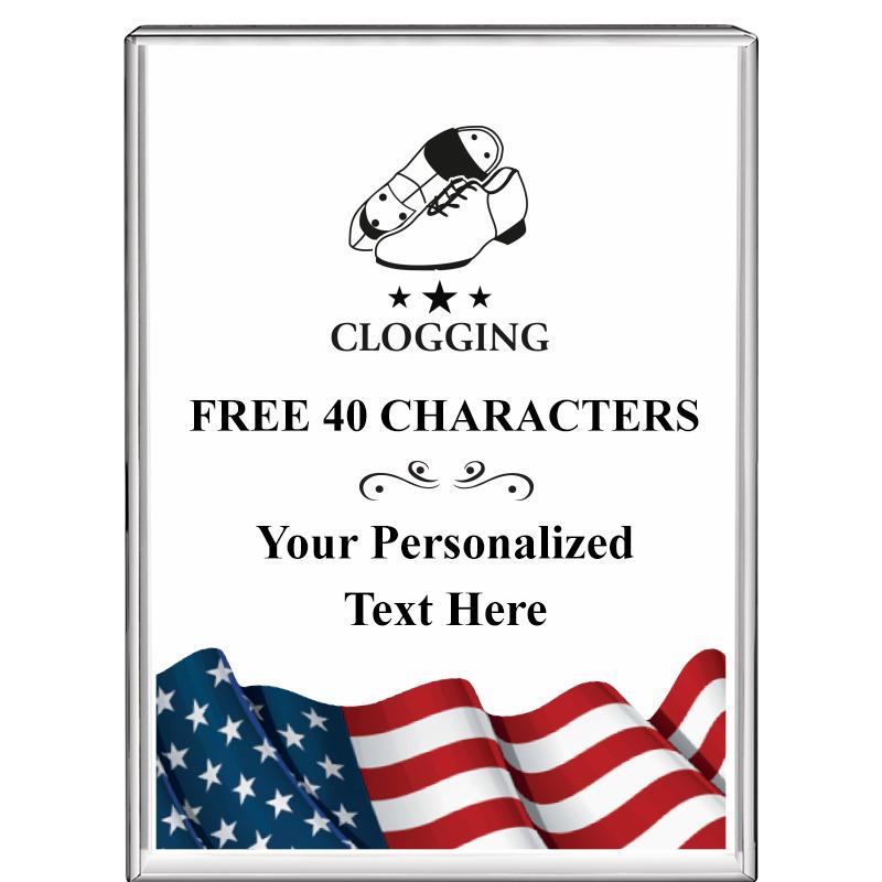 3"x4"FLAG VRTCL DISPLAY CRYSTL