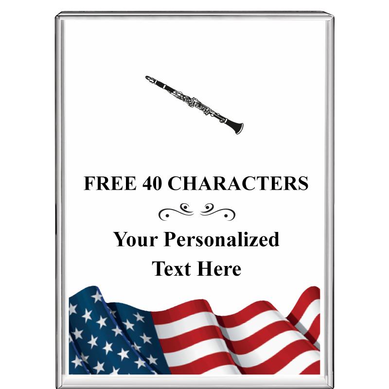 3"x4"FLAG VRTCL DISPLAY CRYSTL