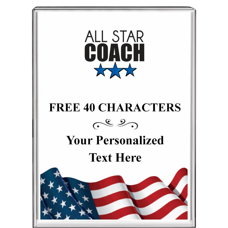 3"x4"FLAG VRTCL DISPLAY CRYSTL