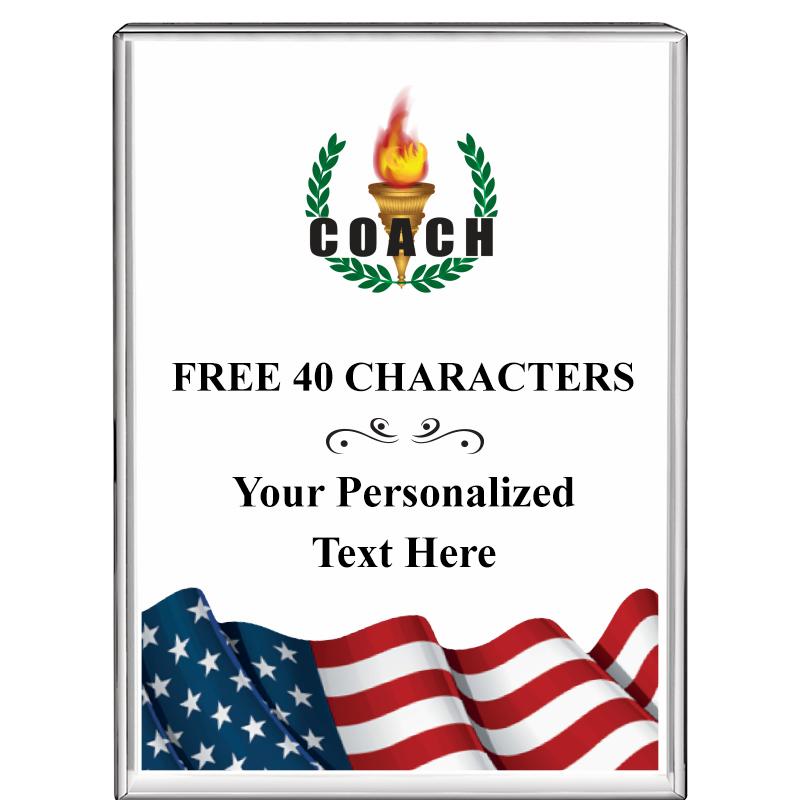 3"x4"FLAG VRTCL DISPLAY CRYSTL