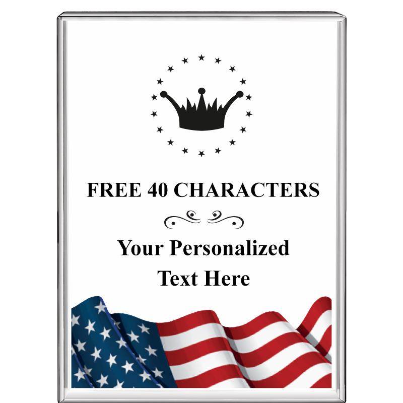 3"x4"FLAG VRTCL DISPLAY CRYSTL