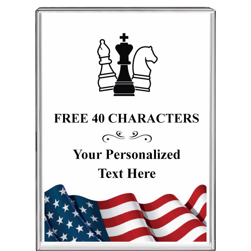 3"x4"FLAG VRTCL DISPLAY CRYSTL