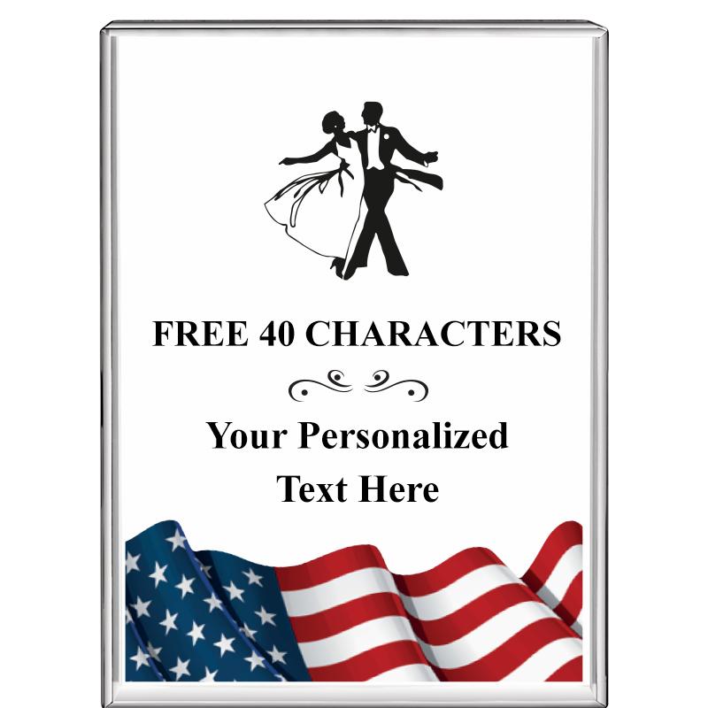 3"x4"FLAG VRTCL DISPLAY CRYSTL