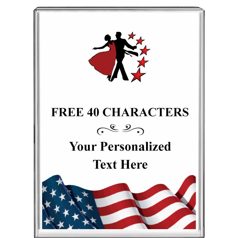 3"x4"FLAG VRTCL DISPLAY CRYSTL