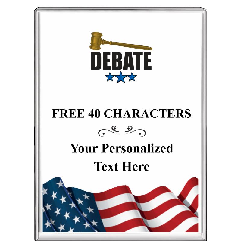 3"x4"FLAG VRTCL DISPLAY CRYSTL