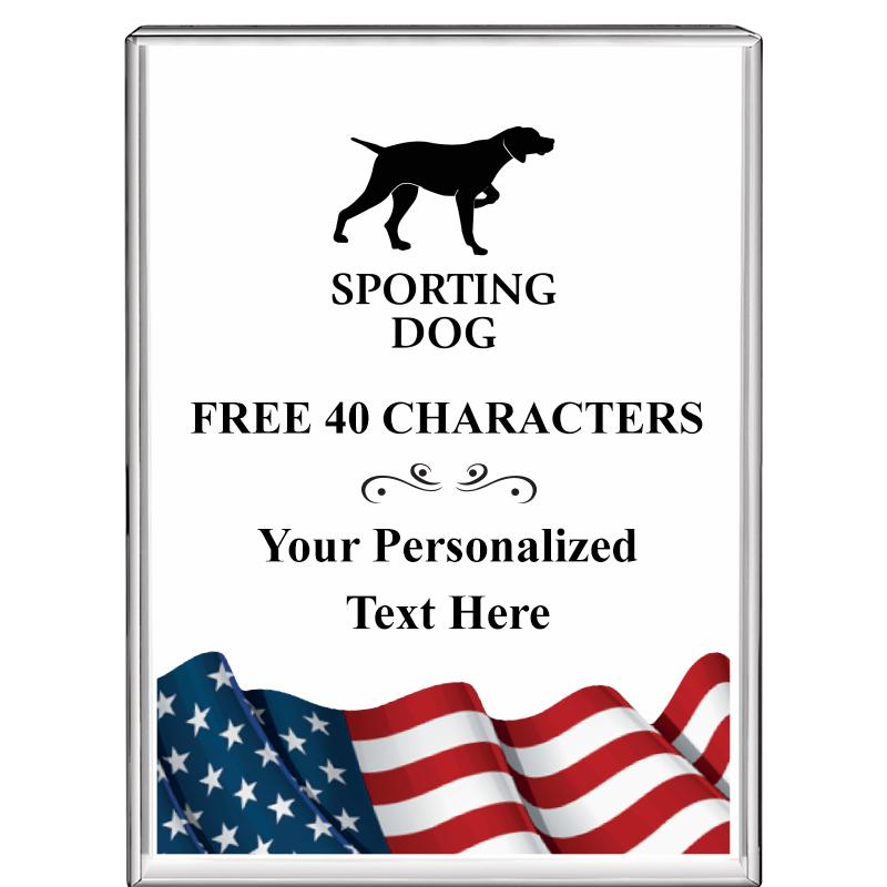 3"x4"FLAG VRTCL DISPLAY CRYSTL