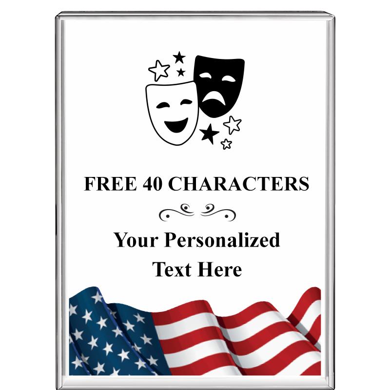 3"x4"FLAG VRTCL DISPLAY CRYSTL