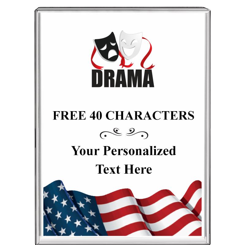 3"x4"FLAG VRTCL DISPLAY CRYSTL