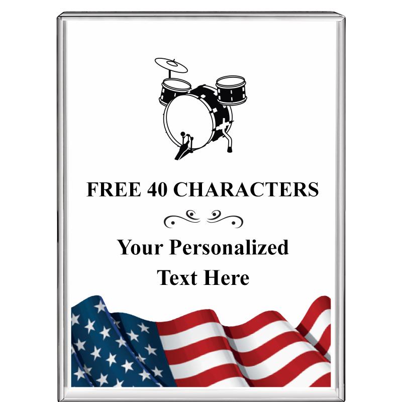 3"x4"FLAG VRTCL DISPLAY CRYSTL