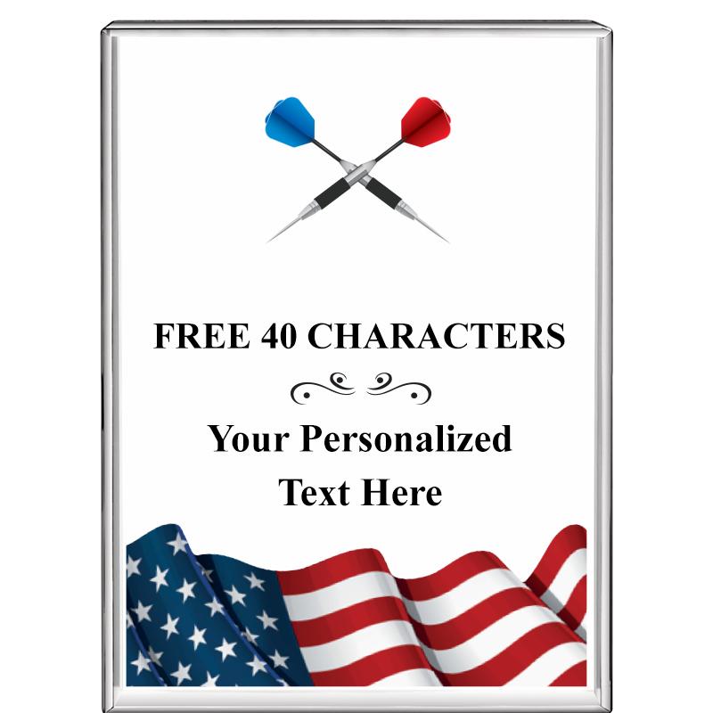 3"x4"FLAG VRTCL DISPLAY CRYSTL