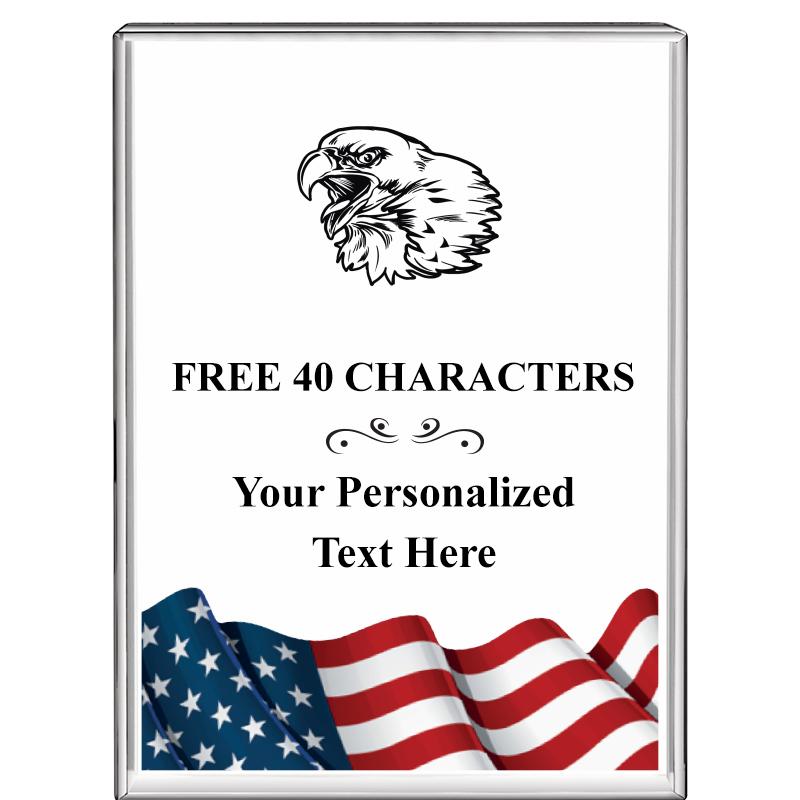 3"x4"FLAG VRTCL DISPLAY CRYSTL