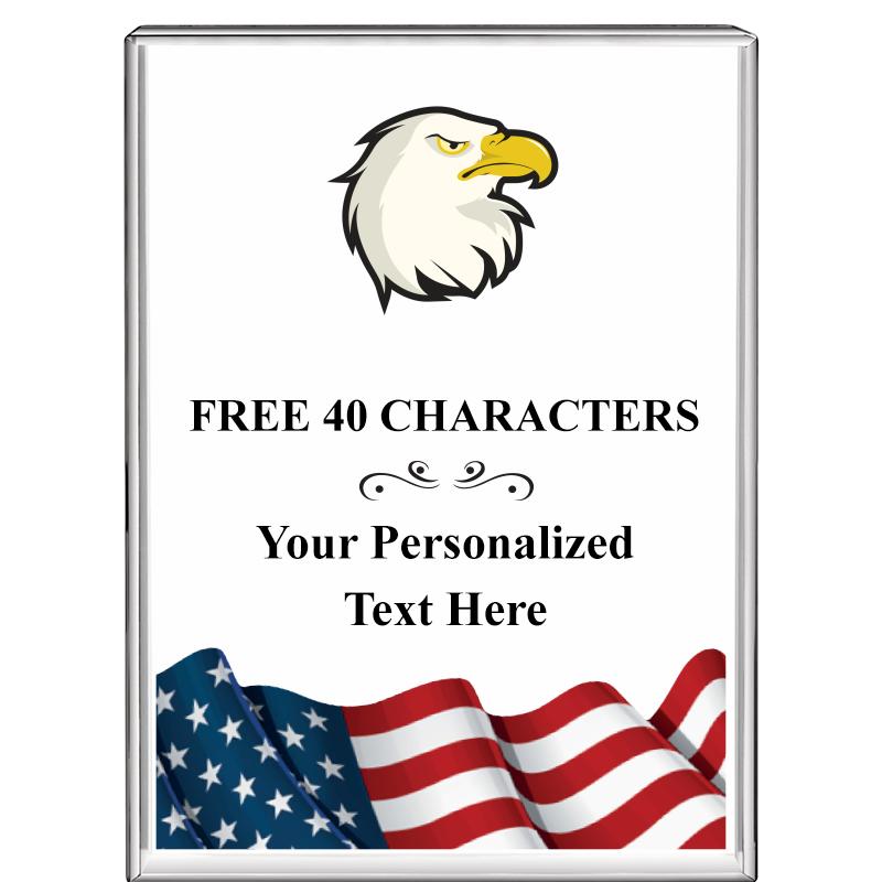 3"x4"FLAG VRTCL DISPLAY CRYSTL