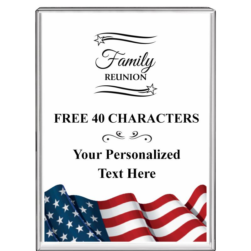 3"x4"FLAG VRTCL DISPLAY CRYSTL