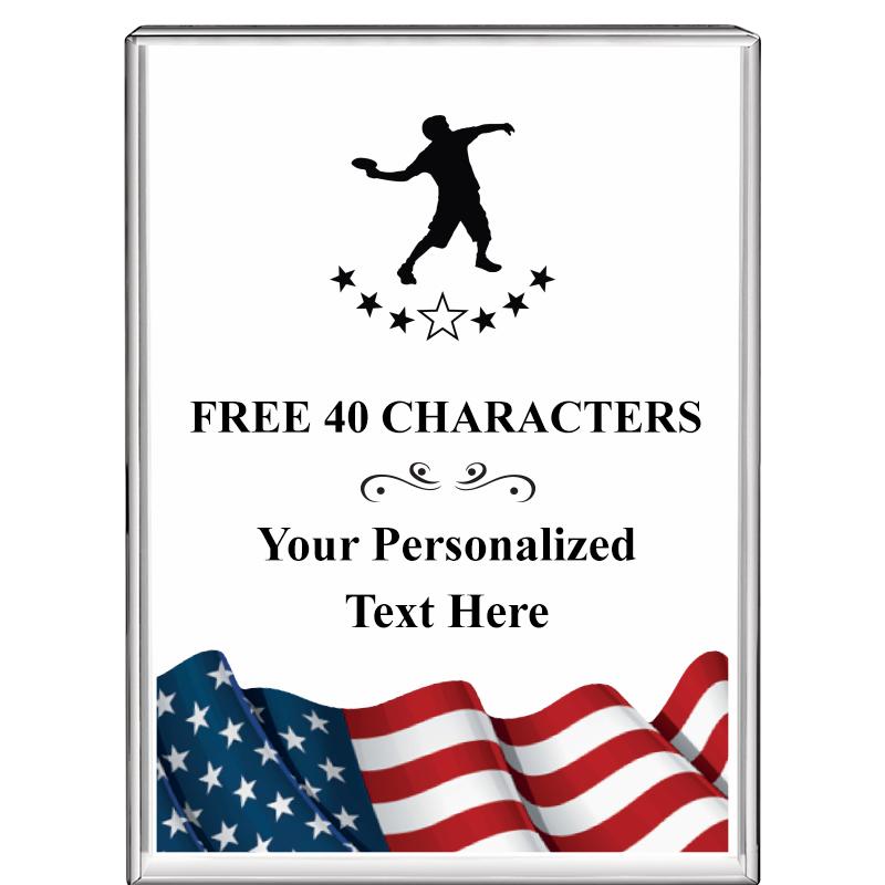 3"x4"FLAG VRTCL DISPLAY CRYSTL