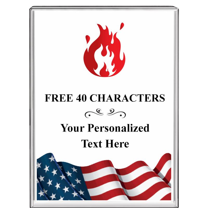 3"x4"FLAG VRTCL DISPLAY CRYSTL