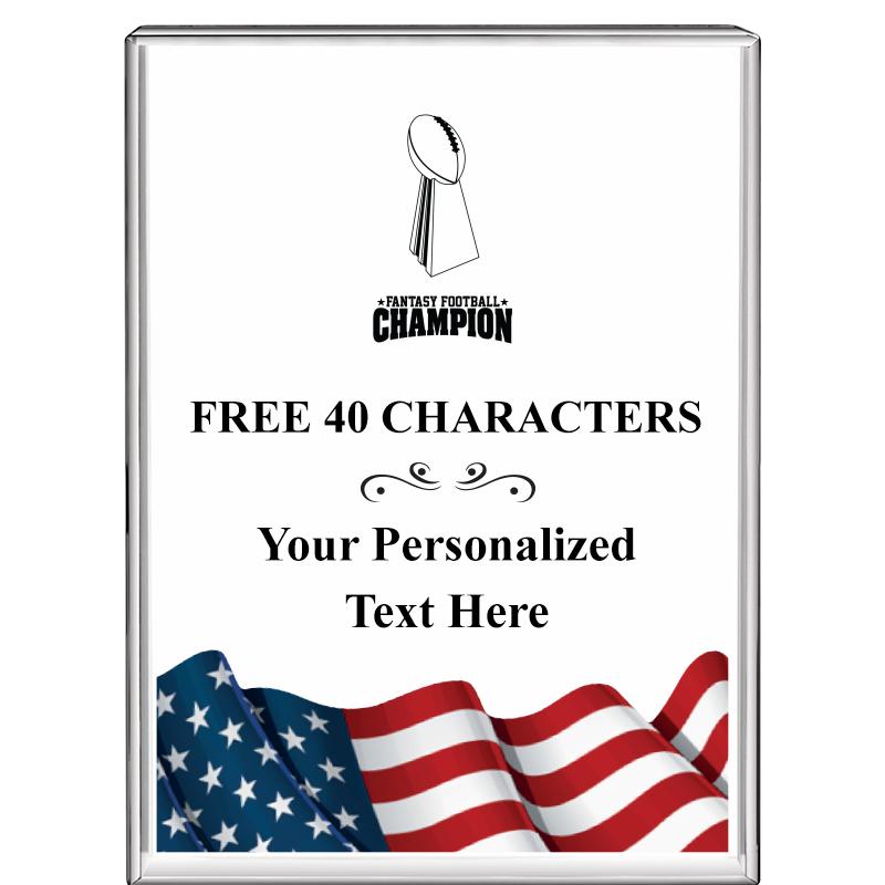 3"x4"FLAG VRTCL DISPLAY CRYSTL