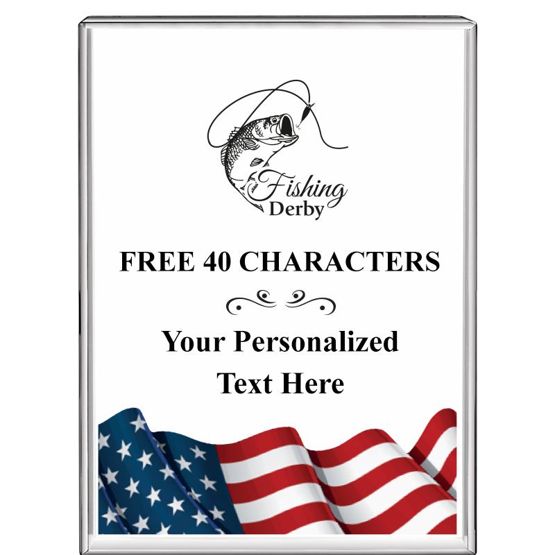 3"x4"FLAG VRTCL DISPLAY CRYSTL