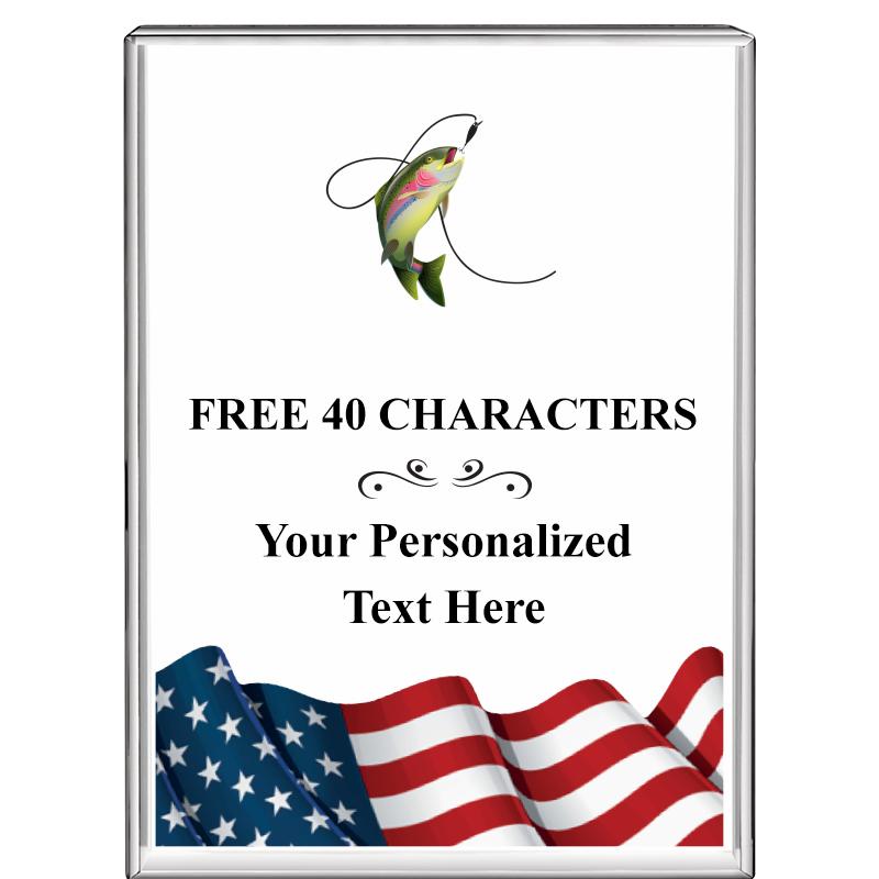 3"x4"FLAG VRTCL DISPLAY CRYSTL