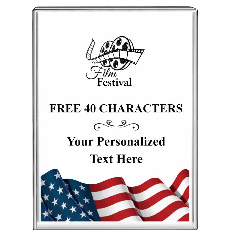 3"x4"FLAG VRTCL DISPLAY CRYSTL