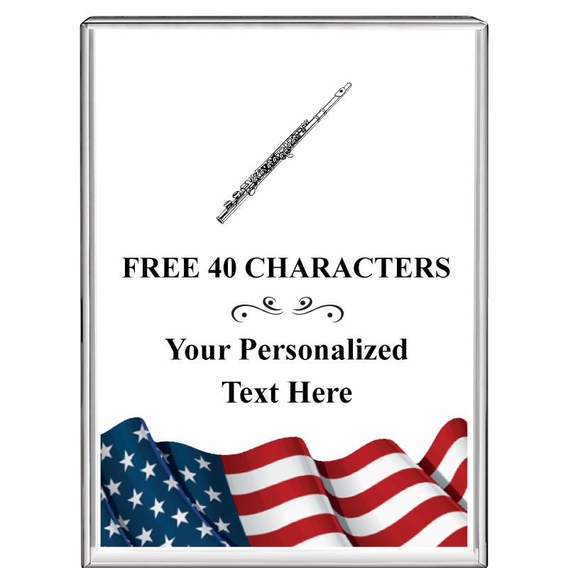 3"x4"FLAG VRTCL DISPLAY CRYSTL