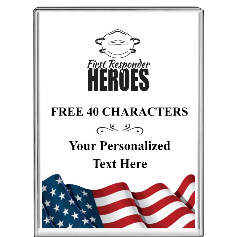 3"x4"FLAG VRTCL DISPLAY CRYSTL