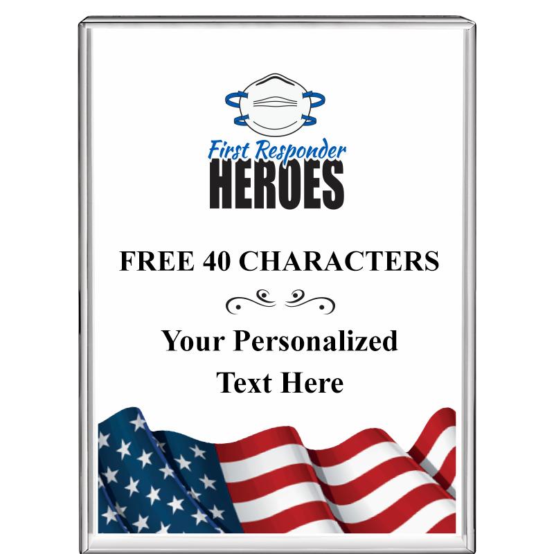 3"x4"FLAG VRTCL DISPLAY CRYSTL