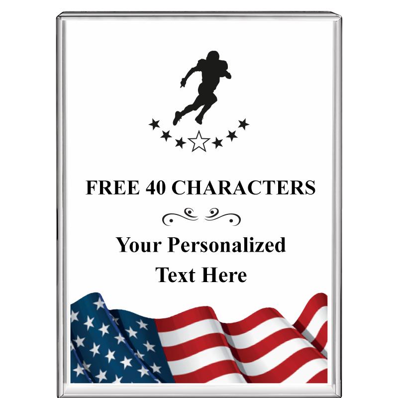 3"x4"FLAG VRTCL DISPLAY CRYSTL