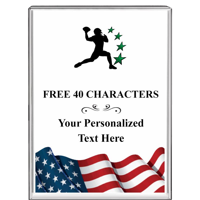 3"x4"FLAG VRTCL DISPLAY CRYSTL