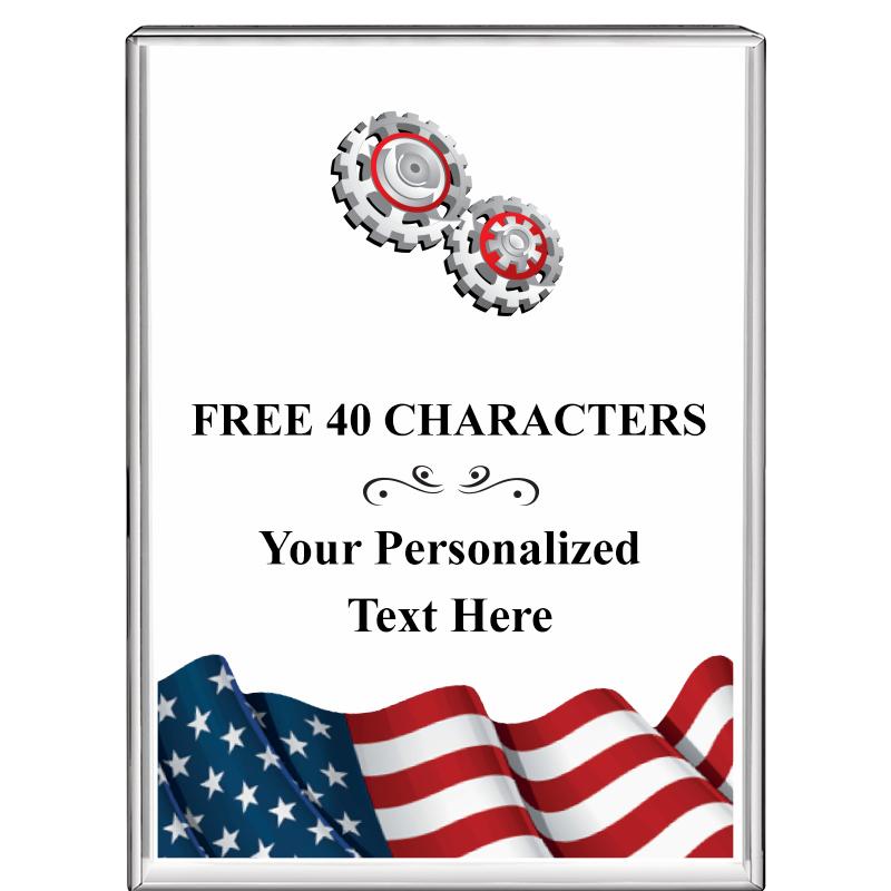 3"x4"FLAG VRTCL DISPLAY CRYSTL