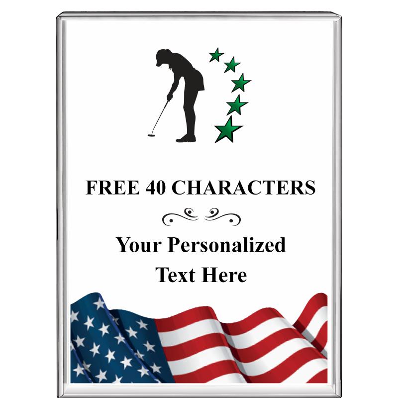3"x4"FLAG VRTCL DISPLAY CRYSTL