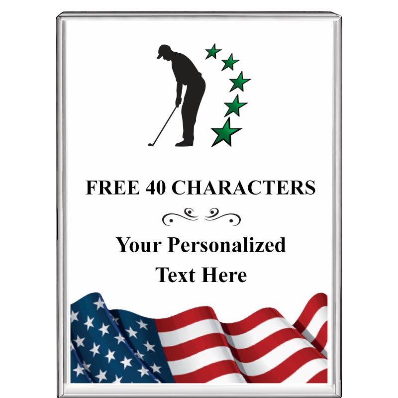3"x4"FLAG VRTCL DISPLAY CRYSTL