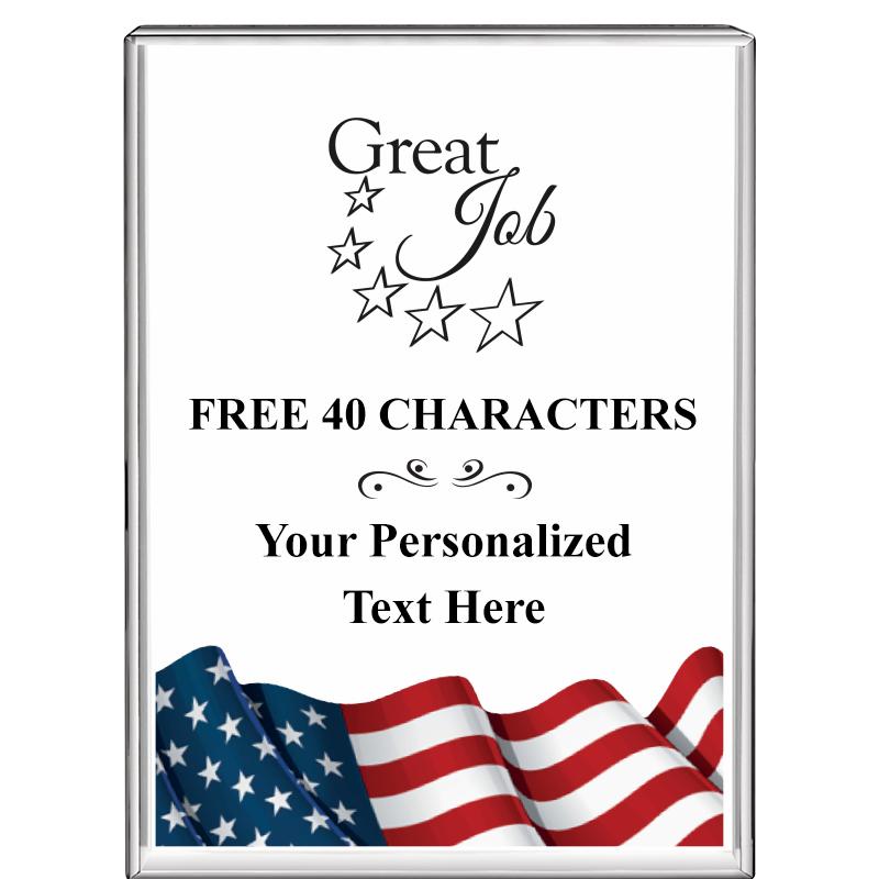 3"x4"FLAG VRTCL DISPLAY CRYSTL