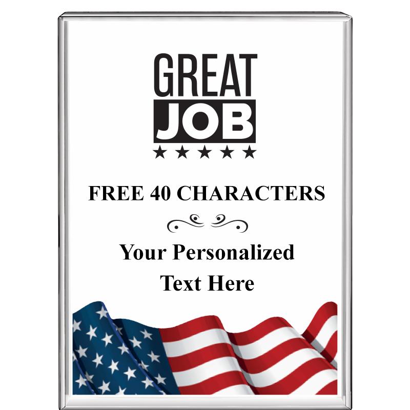 3"x4"FLAG VRTCL DISPLAY CRYSTL