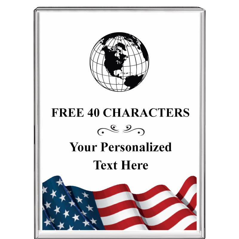3"x4"FLAG VRTCL DISPLAY CRYSTL