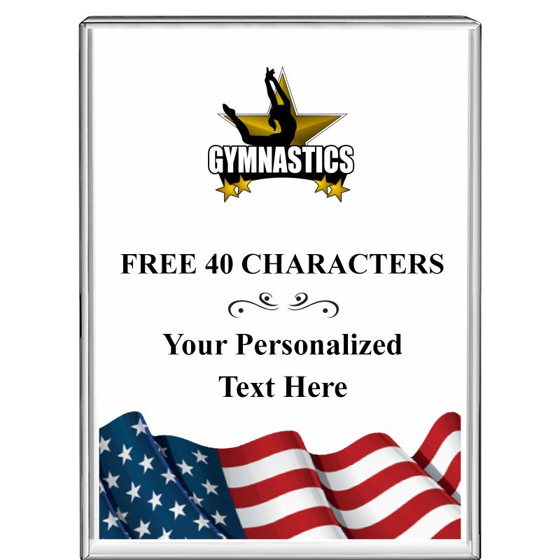 3"x4"FLAG VRTCL DISPLAY CRYSTL
