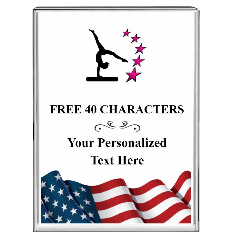 3"x4"FLAG VRTCL DISPLAY CRYSTL