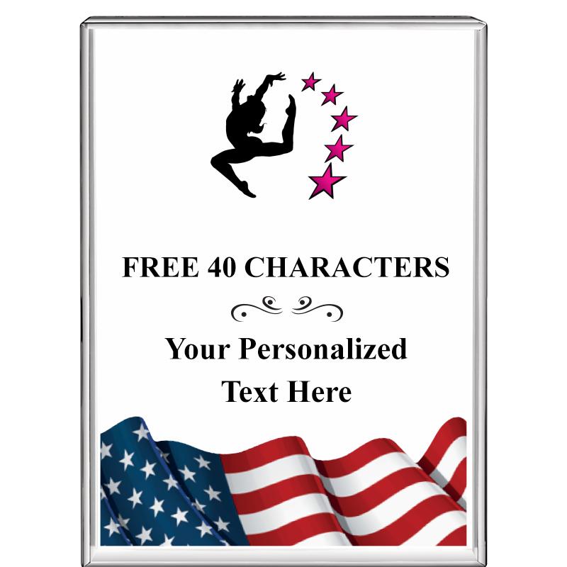 3"x4"FLAG VRTCL DISPLAY CRYSTL