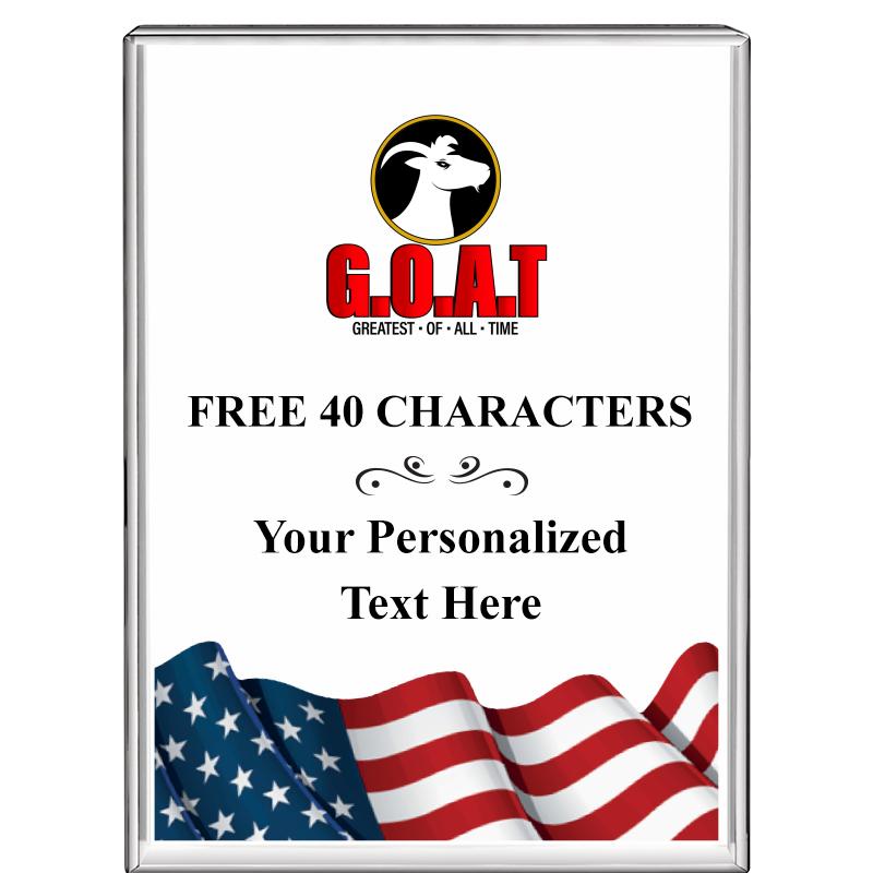 3"x4"FLAG VRTCL DISPLAY CRYSTL