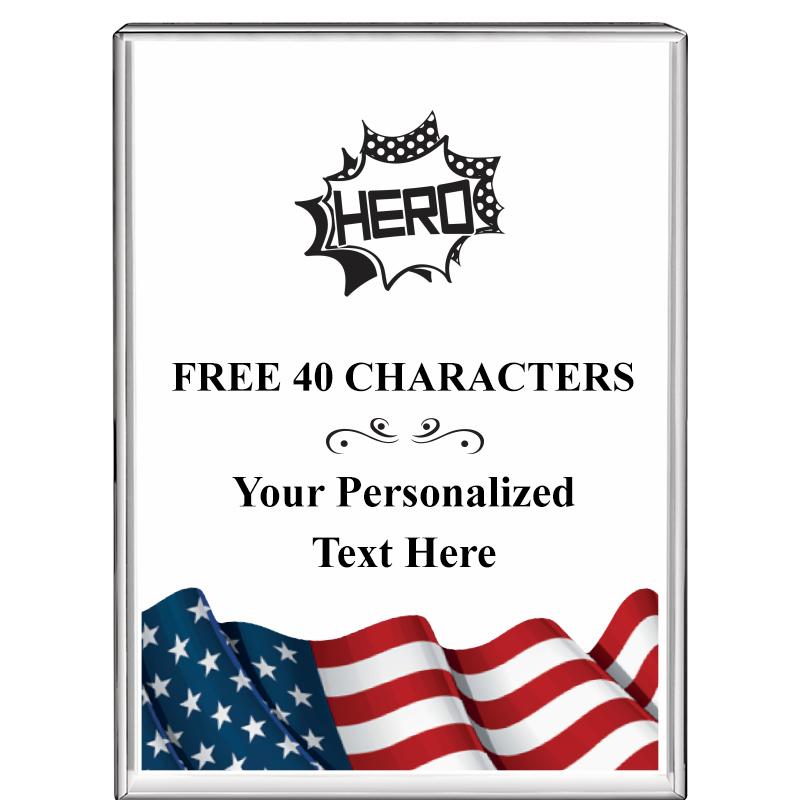 3"x4"FLAG VRTCL DISPLAY CRYSTL