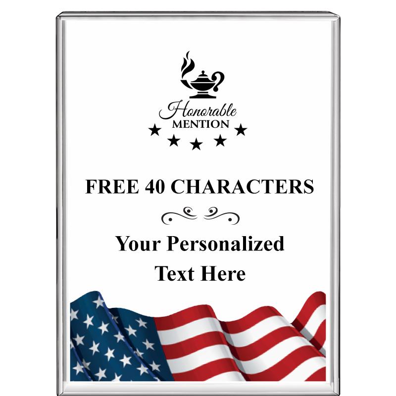 3"x4"FLAG VRTCL DISPLAY CRYSTL