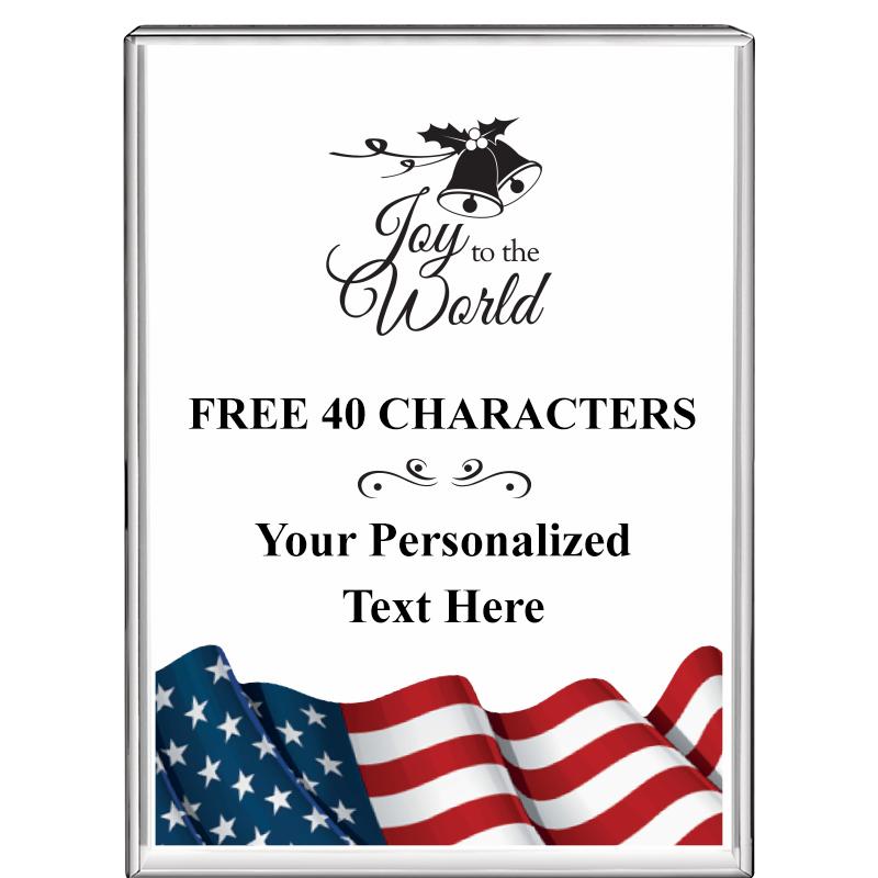 3"x4"FLAG VRTCL DISPLAY CRYSTL