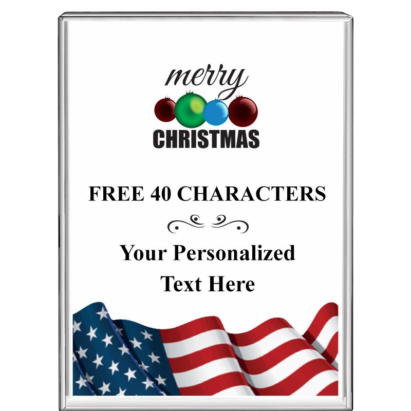 3"x4"FLAG VRTCL DISPLAY CRYSTL