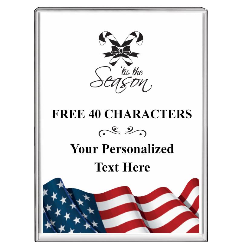 3"x4"FLAG VRTCL DISPLAY CRYSTL