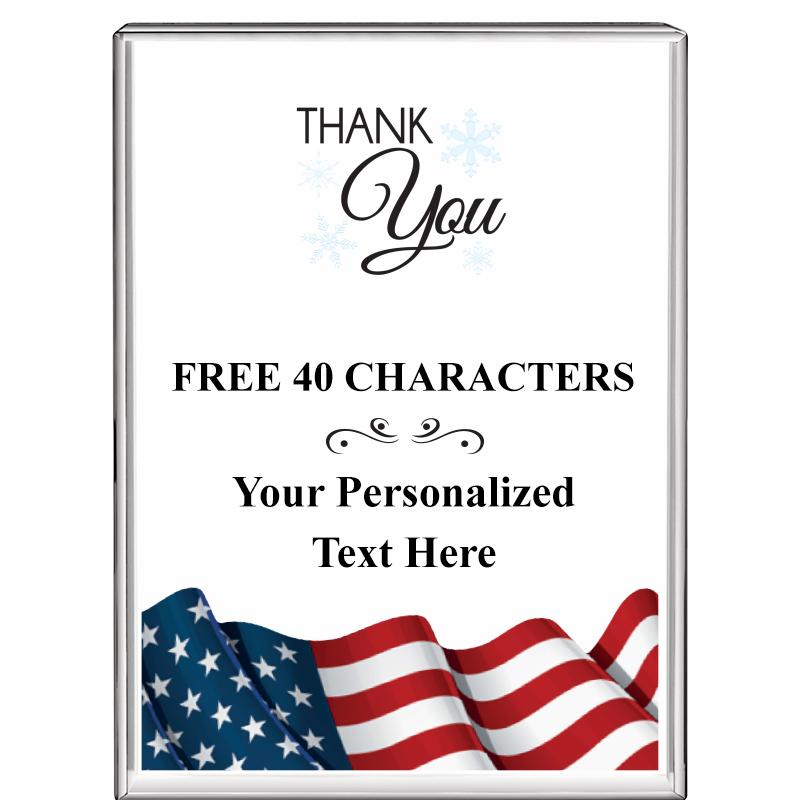 3"x4"FLAG VRTCL DISPLAY CRYSTL