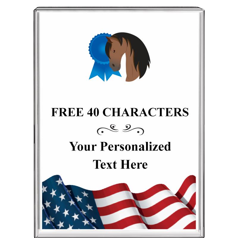 3"x4"FLAG VRTCL DISPLAY CRYSTL