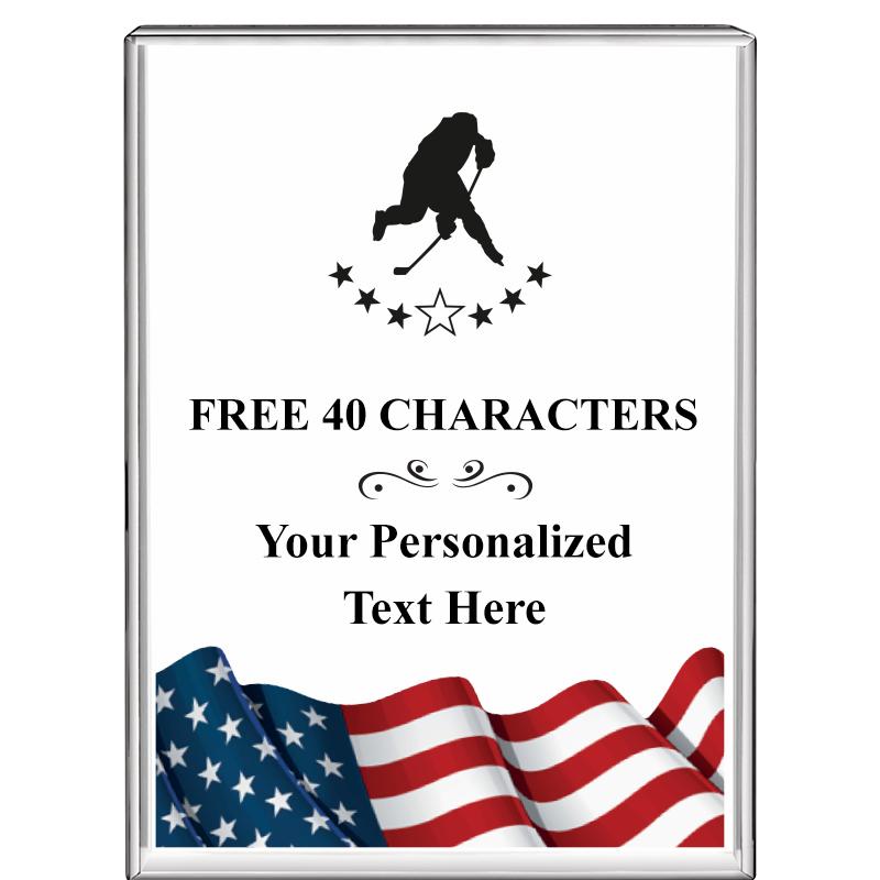 3"x4"FLAG VRTCL DISPLAY CRYSTL